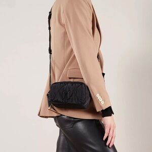 Karl Lagerfeld Black Quilted Crossbody Bag
